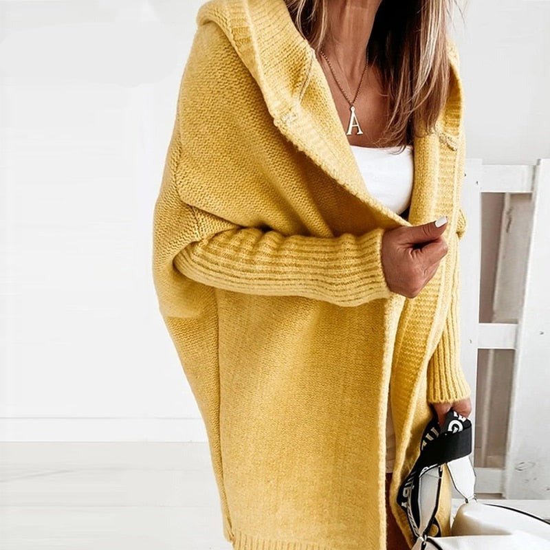 Women's Relaxed Longline Cardigan – Cozy Open Front Winter Cardigan