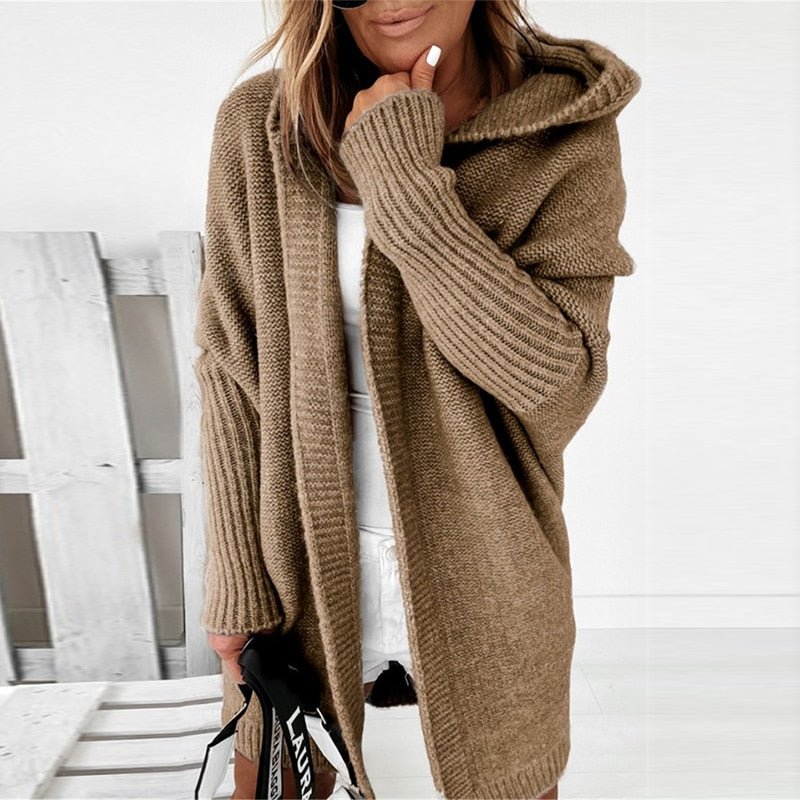 Women's Relaxed Longline Cardigan – Cozy Open Front Winter Cardigan
