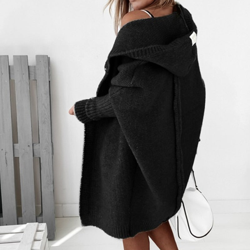 Women's Relaxed Longline Cardigan – Cozy Open Front Winter Cardigan