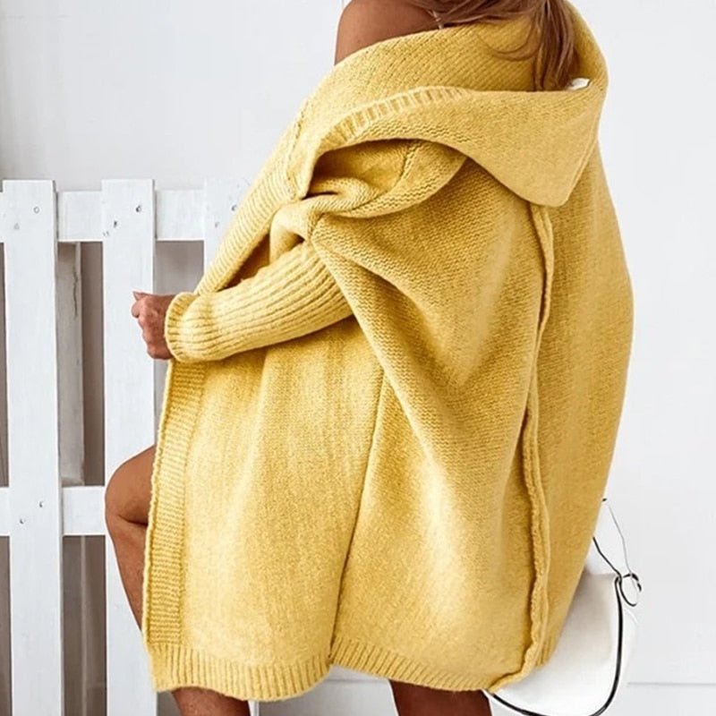 Women's Relaxed Longline Cardigan – Cozy Open Front Winter Cardigan