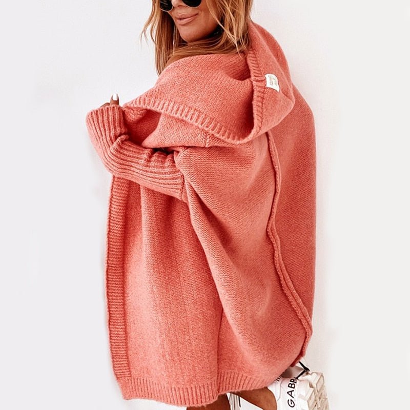 Women's Relaxed Longline Cardigan – Cozy Open Front Winter Cardigan