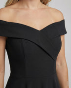Women's Off-Shoulder Evening Maxi Dress – Fitted Formal Occasion Gown