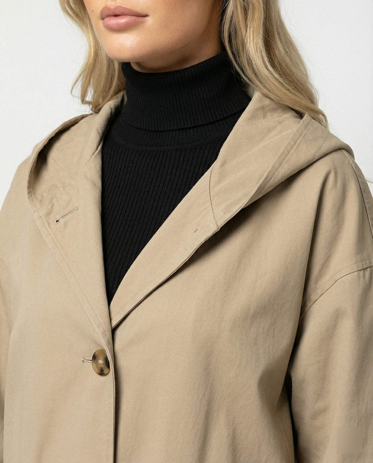 Women's Long Belted Trench Coat – Adjustable Waist Transitional Overcoat