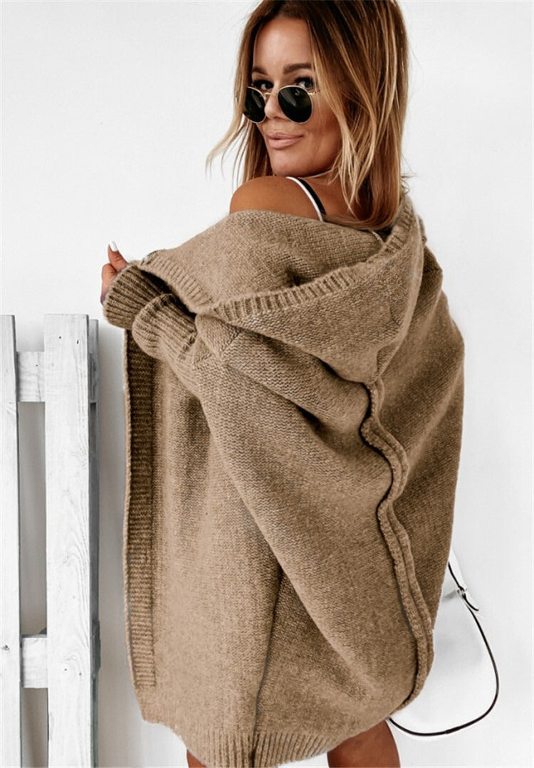 Women's Oversized Longline Cardigan – Relaxed Sleeve Knit Cardigan
