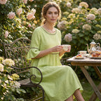 Women's Flowy Midi Occasion Dress – Figure-Flattering Day-to-Evening Dress