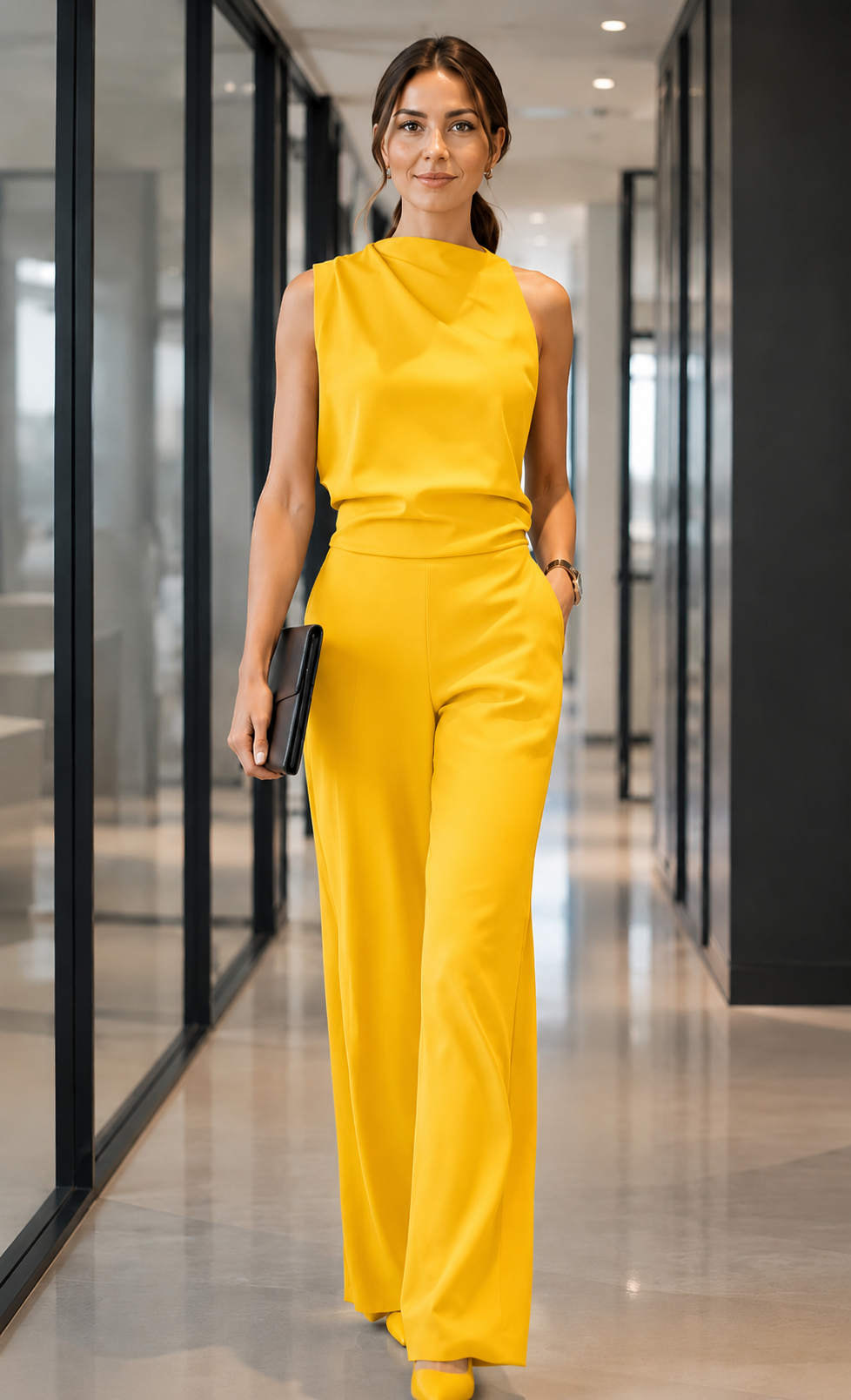 Women's Sleeveless Wide Leg Summer Jumpsuit – Relaxed Flowy Casual Jumpsuit