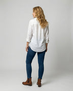 Women's Three-Quarter Sleeve Collar Blouse – Classic Button Front Blouse