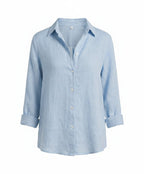 Women's Three-Quarter Sleeve Collar Blouse – Classic Button Front Blouse