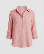 Women's Three-Quarter Sleeve Collar Blouse – Classic Button Front Blouse