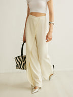 Women's Wrap Front Pants – Draped Palazzo Pants