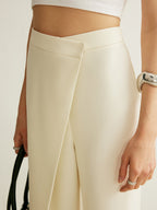 Women's Wrap Front Pants – Draped Palazzo Pants