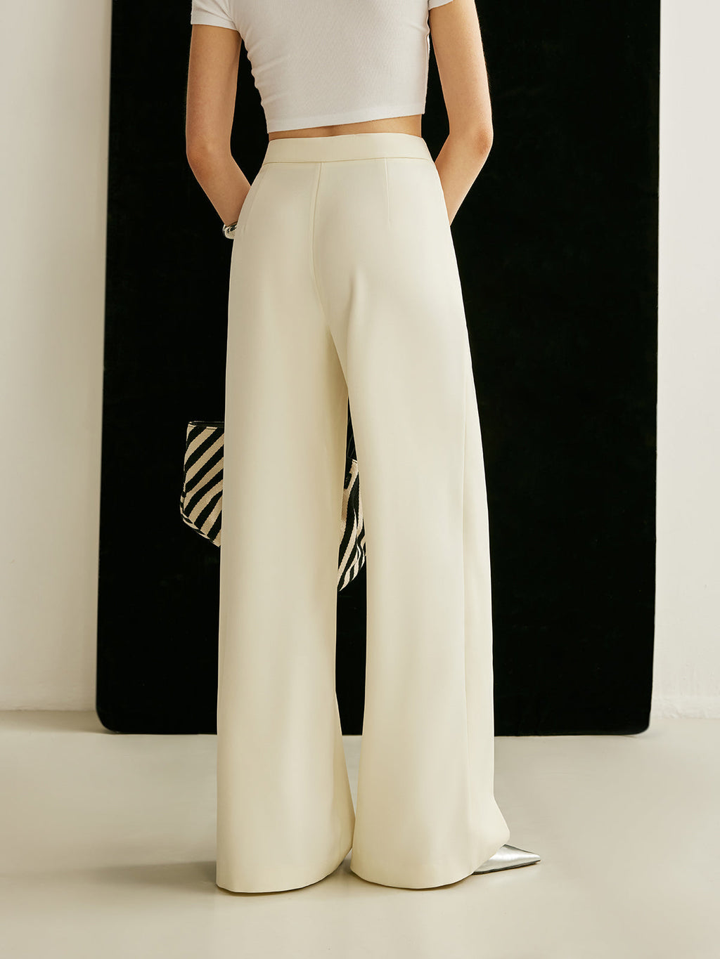 Women's Wrap Front Pants – Draped Palazzo Pants