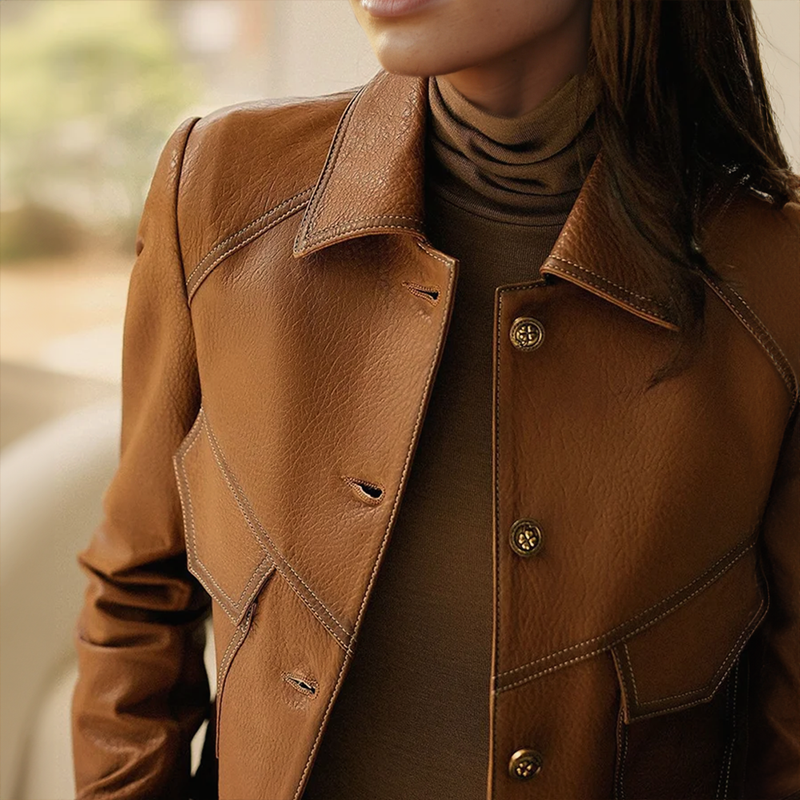 Women's Faux Leather Moto Jacket – Belted Biker Jacket