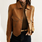 Women's Faux Leather Moto Jacket – Belted Biker Jacket