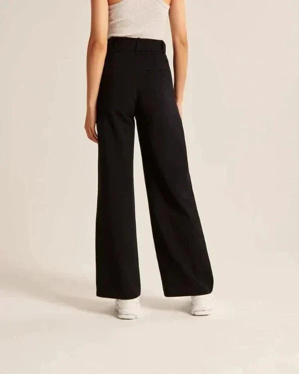 Women's Flowy Wide Leg Dress Pants – High Waist Tailored Trousers