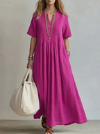 Women's Flowy Pleated Cocktail Dress – Feminine Formal Occasion Dress
