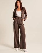 Women's Flowy Wide Leg Dress Pants – High Waist Tailored Trousers