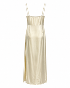Women's Strappy Evening Maxi Dress – Fitted Side Slit Formal Dress