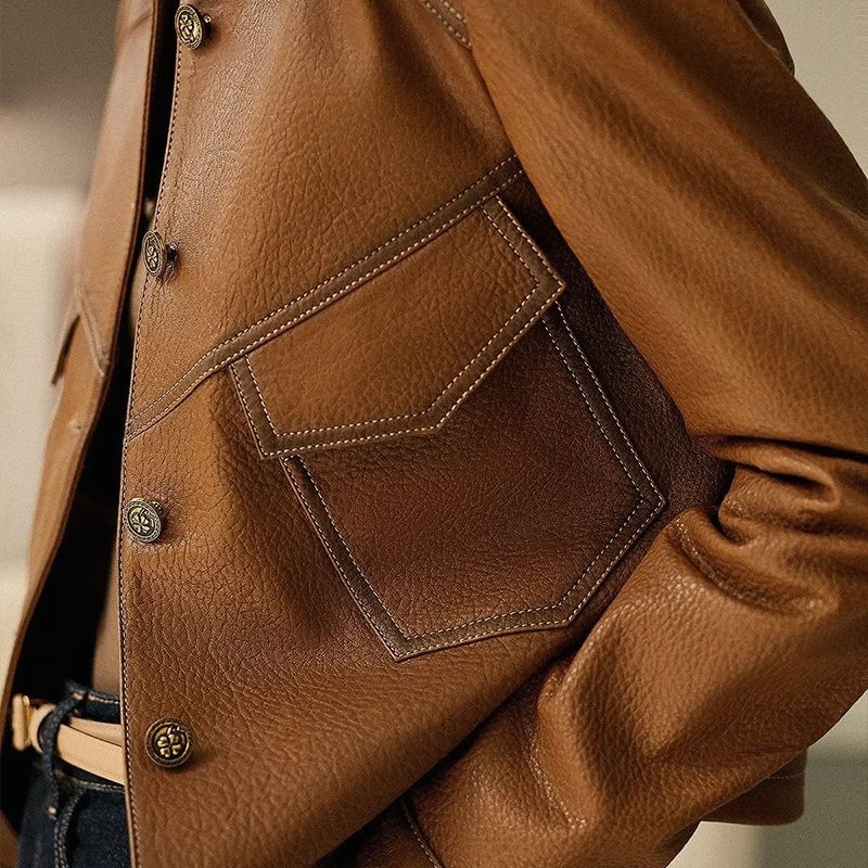 Women's Faux Leather Moto Jacket – Belted Biker Jacket