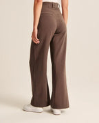 Women's Pleated Wide Leg Pants – High Waist Flowy Dress Trousers
