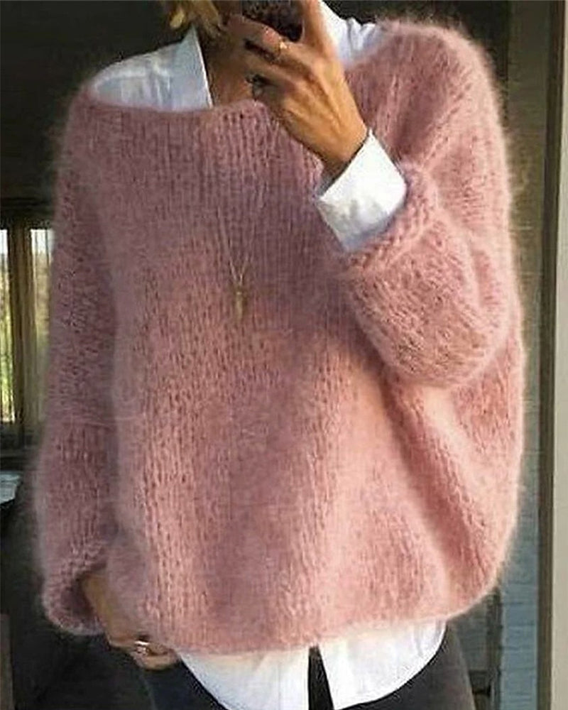 Women's Rib Knit Sweater – Crew Neck Everyday Sweater