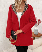 Women's Reversible Leopard Print Coat – Animal Print Statement Outerwear