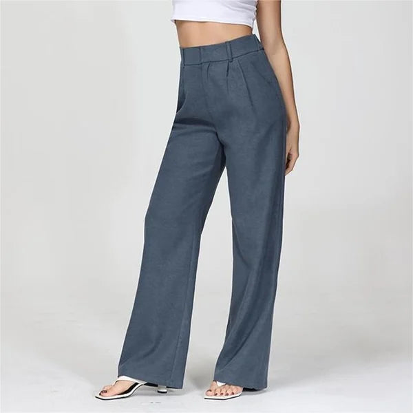 Women's Fitted Flared Pants – High Rise Flare Leg Dress Trousers