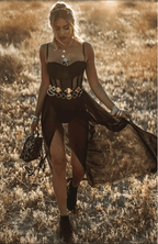 Women's Vintage Inspired Festival Dress – Retro Flowy Party Dress