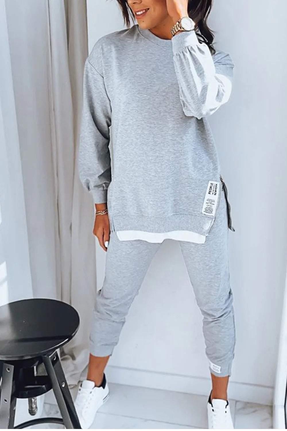 Women's Oversized Sweat Set – Wide Leg Matching Lounge Outfit
