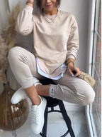 Women's Oversized Sweat Set – Wide Leg Matching Lounge Outfit