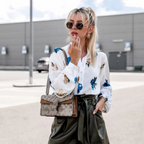 Women's Floral Print Collared Blouse – Shawl Collar Casual Blouse