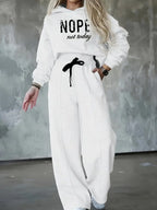 Women's Graphic Hoodie Tracksuit – Wide Leg Lounge Set