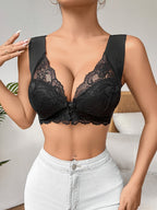 Women's Front Closure Support Bra – Wireless Adjustable Everyday Bra