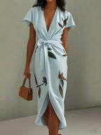 Women's Floral Occasion Dress – Flowy Feminine Day-to-Evening Dress