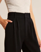Women's Pleated Wide Leg Pants – High Waist Flowy Dress Trousers