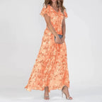 Women's Floral Occasion Maxi Dress – Flowy Summer Dress