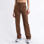 Women's Classic Straight Leg Trousers – High Waist Tailored Pants
