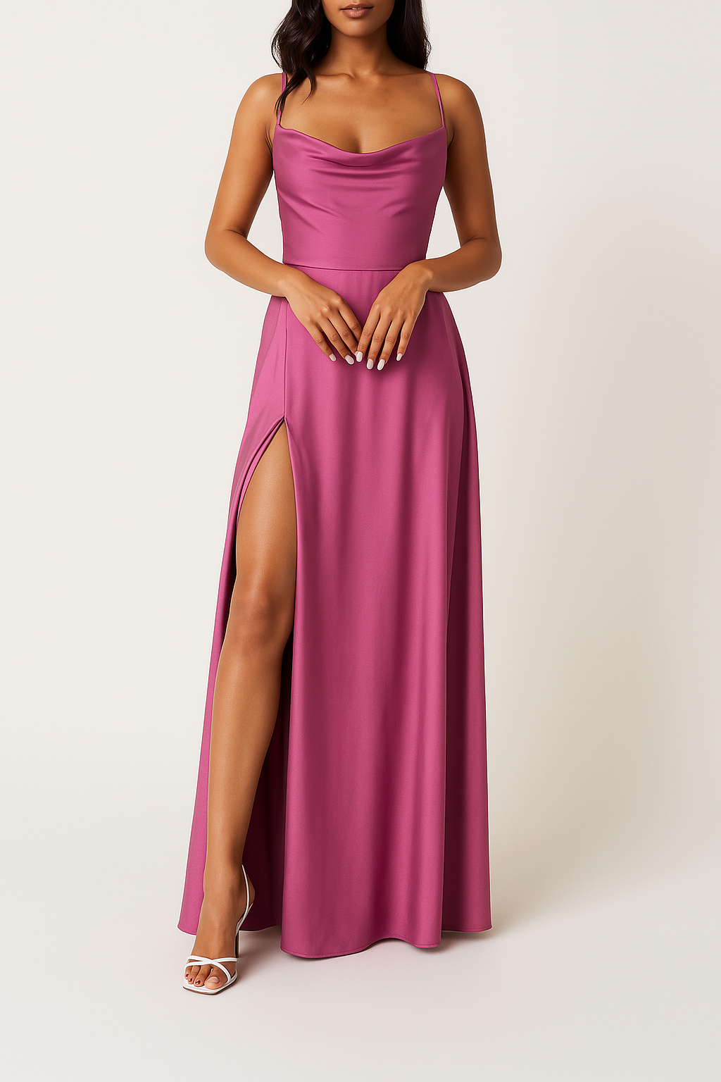 Women's Sleeveless High Slit Maxi Dress – Formal Evening Occasion Dress