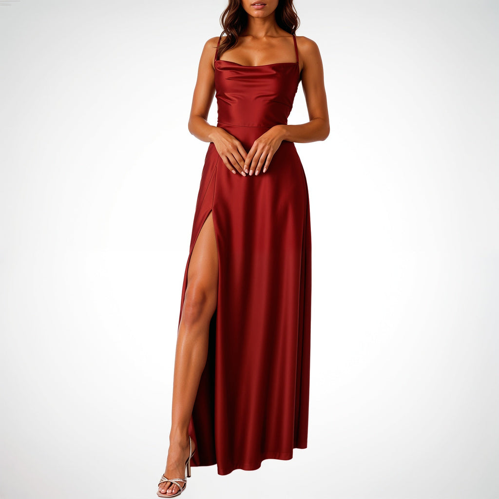 Women's Sleeveless High Slit Maxi Dress – Formal Evening Occasion Dress