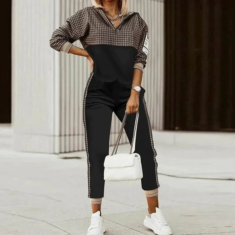 Women's Plaid Shacket Set – Button Front Jacket & Trouser Co-Ord