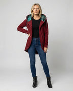 Women's Hooded Tailored Winter Jacket – Structured Cold Weather Coat