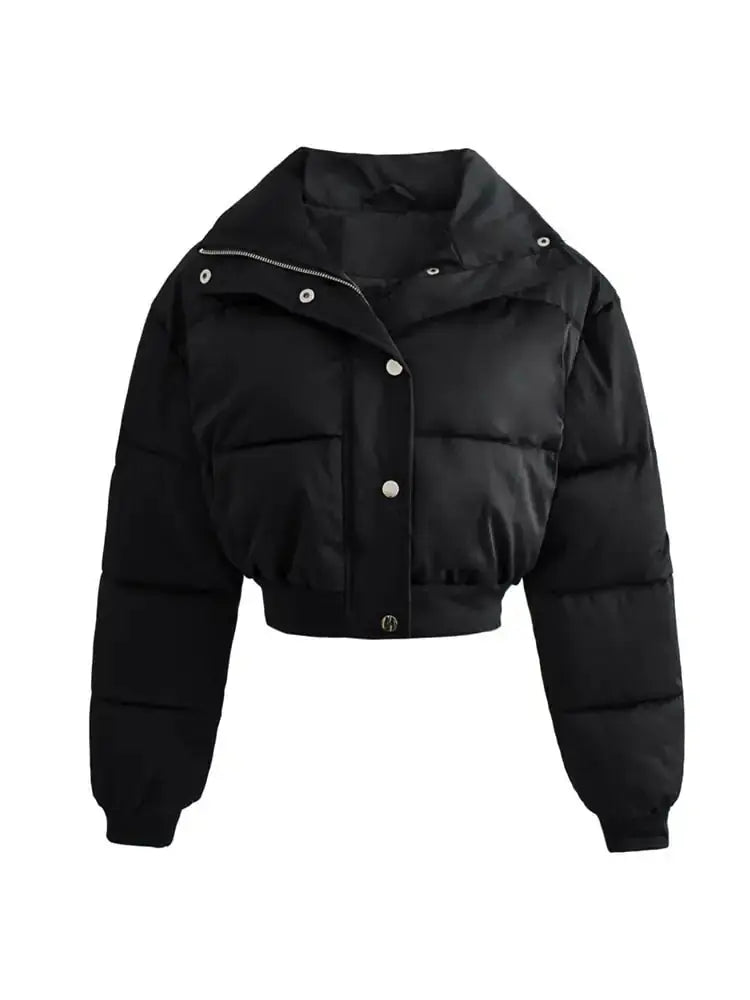 Women's Short Puffer Jacket – Boxy Quilted Jacket