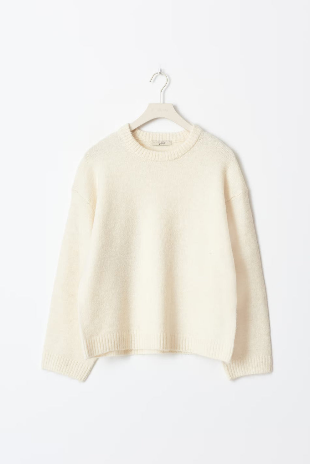Women's Oversized Balloon Sleeve Sweater – Round Neck Knit Pullover