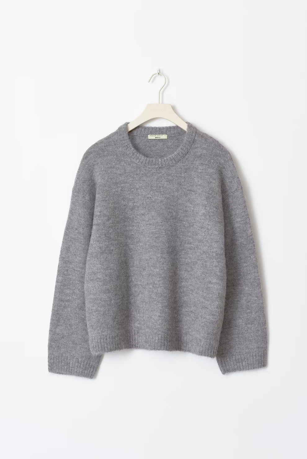 Women's Oversized Balloon Sleeve Sweater – Round Neck Knit Pullover