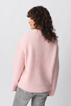 Women's Oversized Balloon Sleeve Sweater – Round Neck Knit Pullover