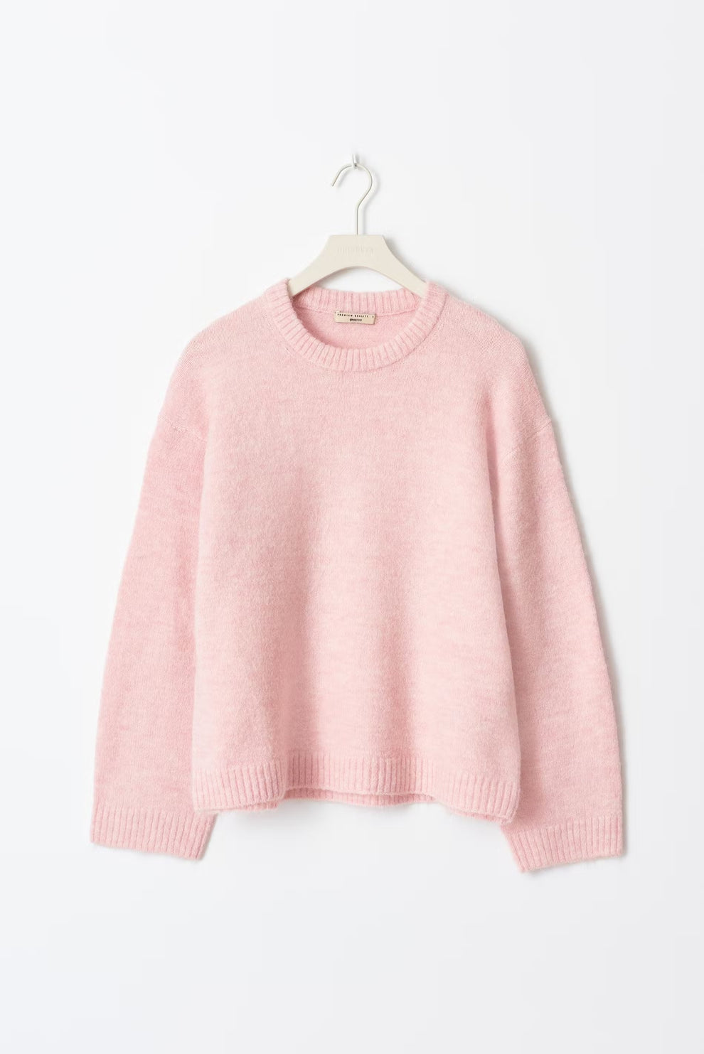 Women's Oversized Balloon Sleeve Sweater – Round Neck Knit Pullover