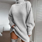 Women's Oversized Longline Sweater – Relaxed Winter Knit Sweater