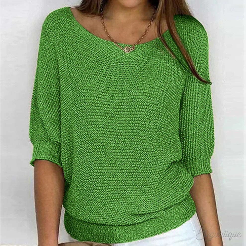 Women's Cross Knit Winter Sweater – Relaxed Long Sleeve Sweater