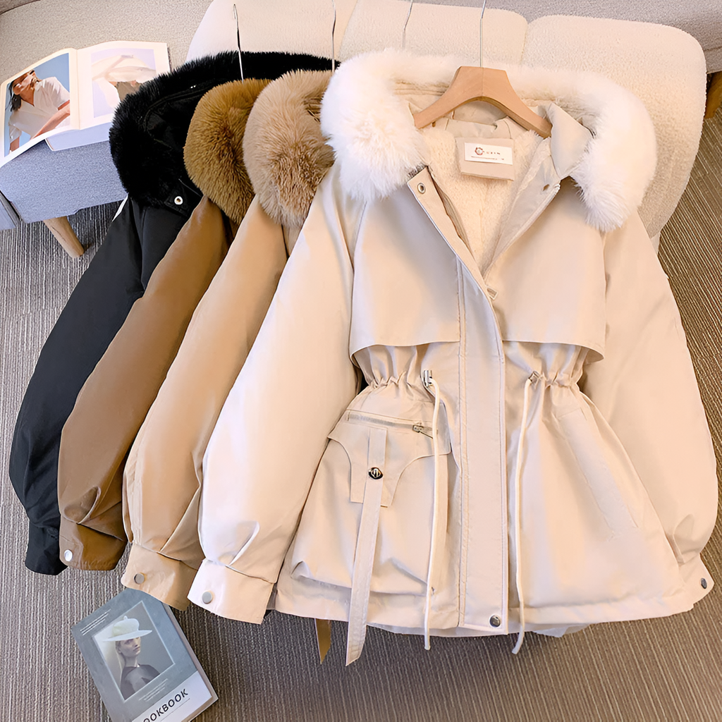 Women's Insulated Longline Coat – Hooded Cold Weather Winter Jacket