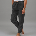 Women's Relaxed Pull-On Pants – High Waist Elastic Waist Casual Trousers